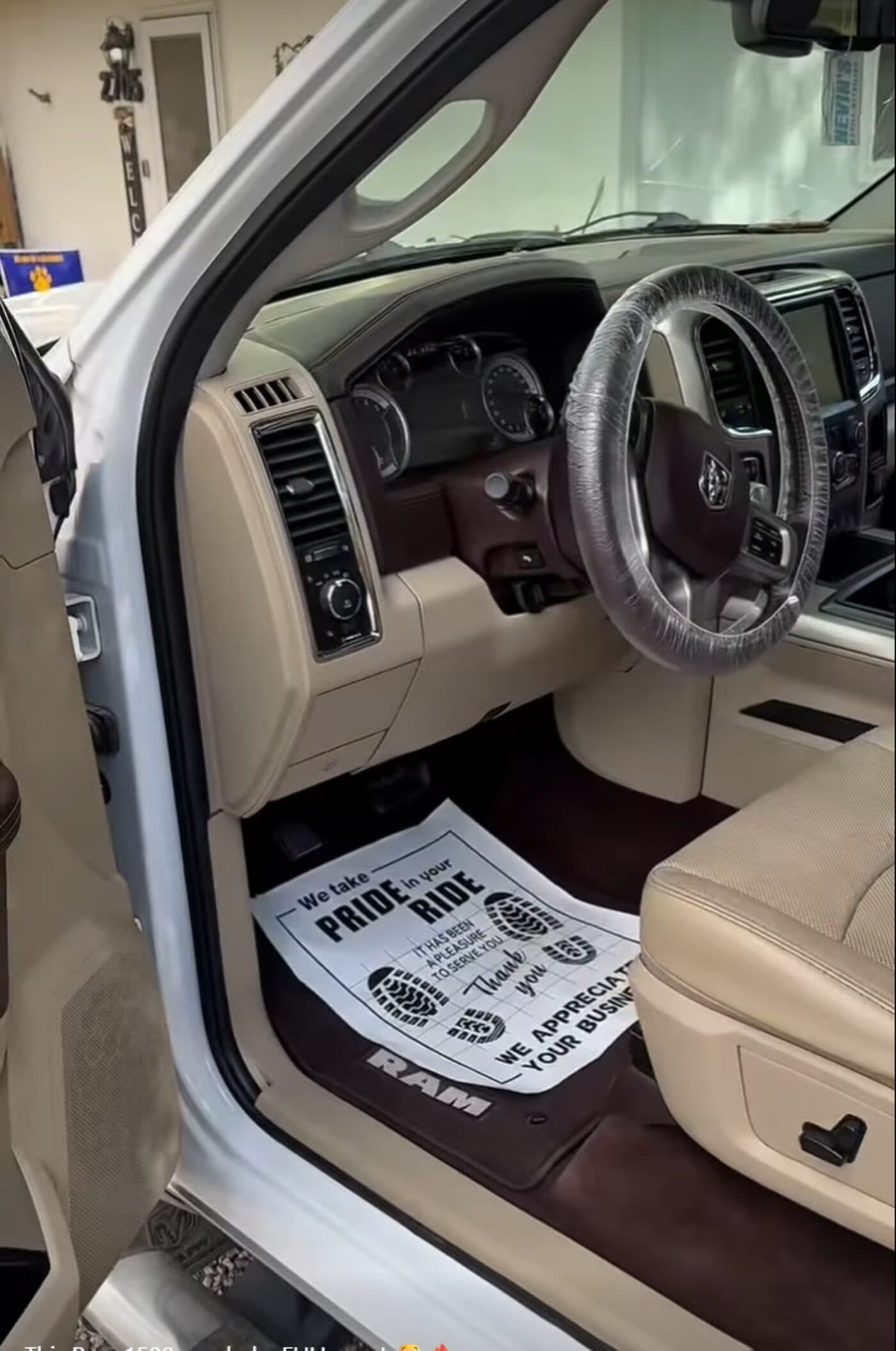 Spotless Ram 1500 interior after a full detail